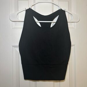 PINK Seamless Racerback Black Sports Top